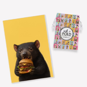 Aussie Animals Tea Towel - Tassie Devil