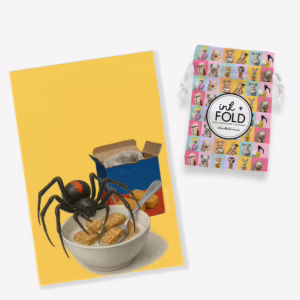 Aussie Animals Tea Towel - Red Back Spider