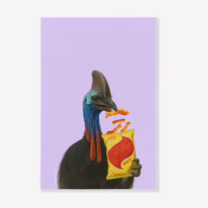 Aussie Animals Tea Towel - Cassowary