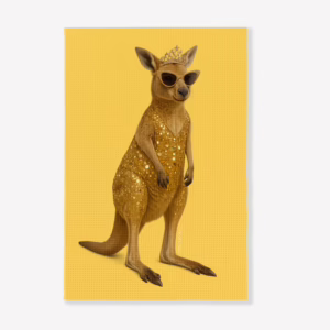 Kitchen Tea Towel - Australian Diva Kangaroo