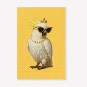 Kitchen Tea Towel - Australian Diva Cockatoo