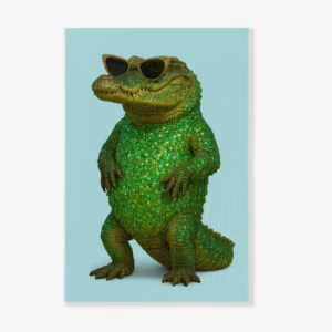 Kitchen Tea Towel - Australian Diva Crocodile