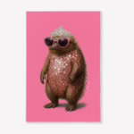 Kitchen Tea Towel - Australian Diva Echidna