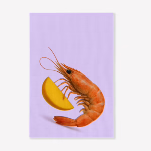 Aussie Animals Tea Towel - Prawn