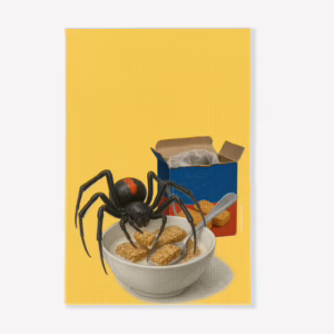 Aussie Animals Tea Towel - Red Back Spider