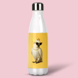Stainless Steel Drink Bottle - Australian Glam Cockatoo