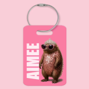 Luggage Tag - Australian Glam Echidna