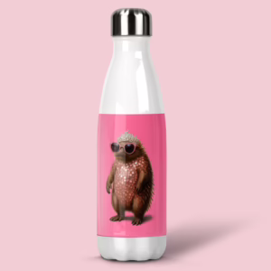 Stainless Steel Drink Bottle - Australian Glam Echidna