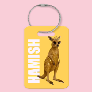 Luggage Tag - Australian Glam Kangaroo