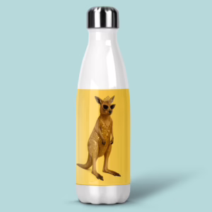 Stainless Steel Drink Bottle - Australian Glam Kangaroo