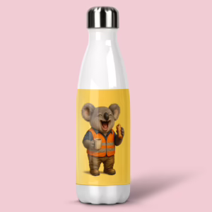 Stainless Steel Drink Bottle - Australian Tradie Koala