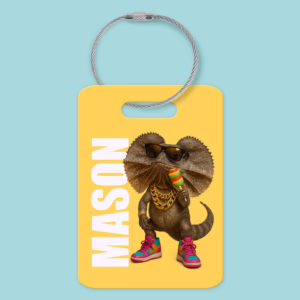 Luggage Tag - Australian Glam Frilled Neck Lizard