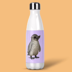 Stainless Steel Drink Bottle - Australian Glam Penguin