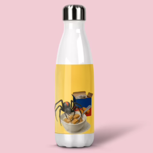 Stainless Steel Drink Bottle - Australian Redback Spider