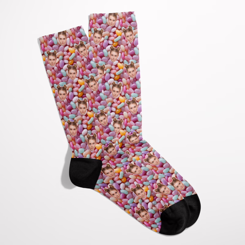 Custom Photo Socks - Don't Be Jelly