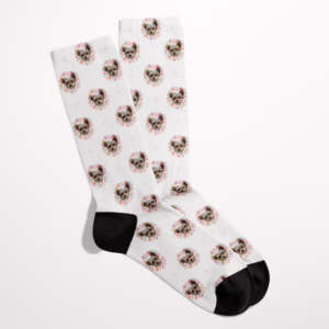 Custom Photo Socks - Floral Wreath