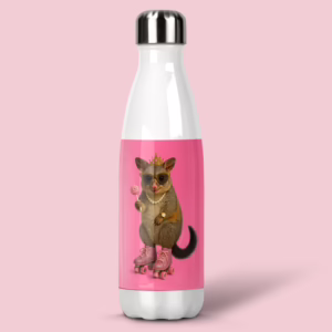 Stainless Steel Drink Bottle - Australian Glam Possum