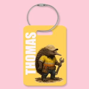 Luggage Tag - Australian Tradie Echidna