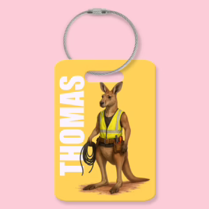 Luggage Tag - Australian Tradie Kangaroo