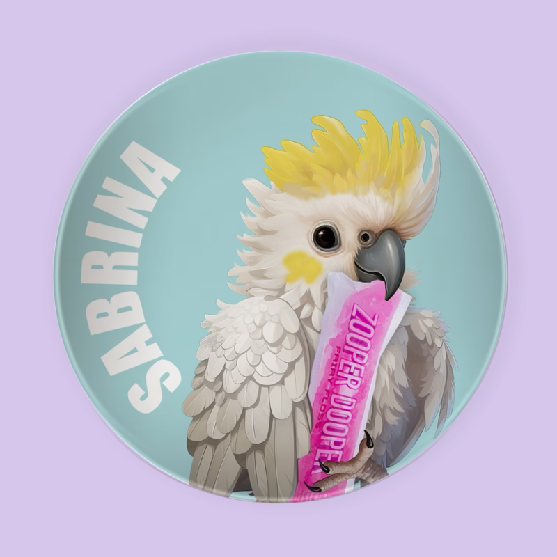 Melamine Side Plate - Cockatoo
