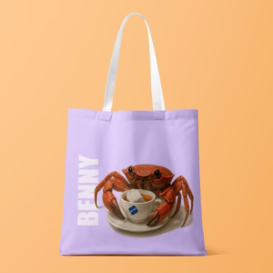Canvas Tote Bag - Crab