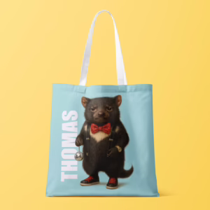 Canvas Tote Bag - Glam Tassie Devil