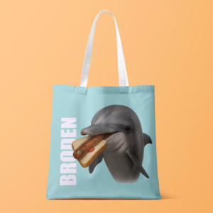 Canvas Tote Bag - Dolphin