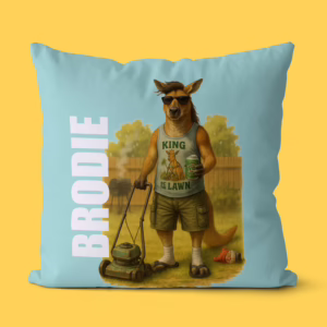 Canvas Cushion - Dad Life Kangaroo