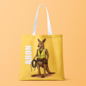 Canvas Tote Bag - Tradie Kangaroo