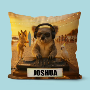 Canvas Cushion - Beach Party Koala