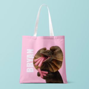 Canvas Tote Bag - Frilled Neck Lizard