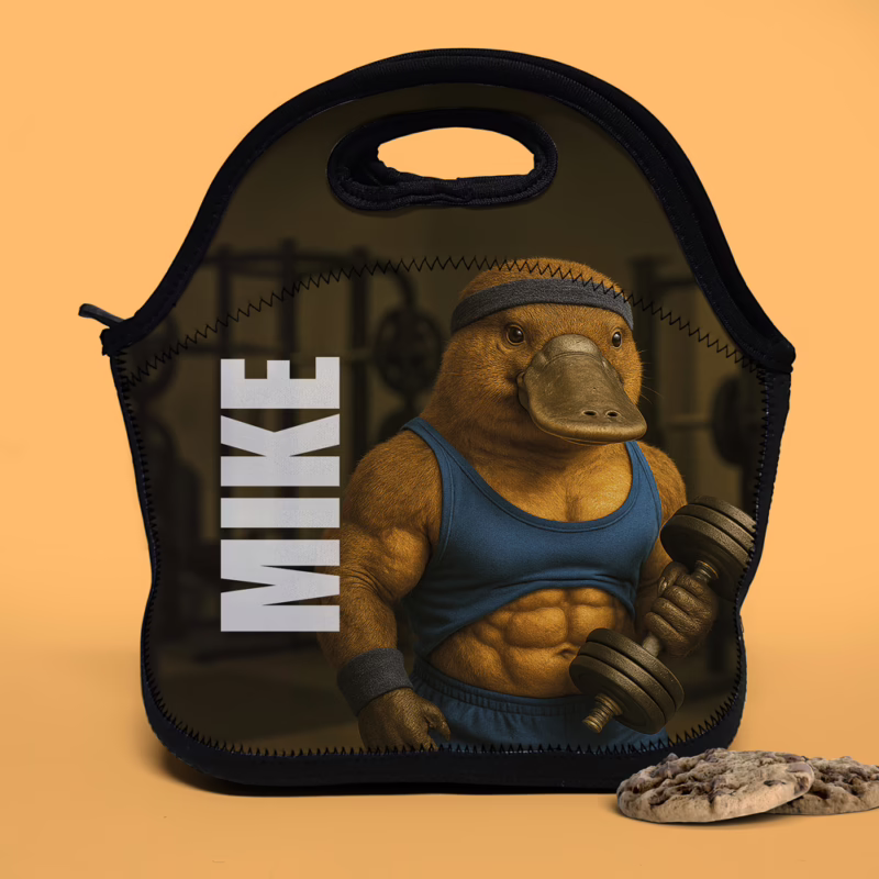 Lunch Tote Bag - Gym Platypus