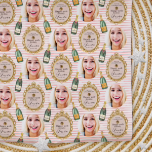 Custom Personalised Age Wrapping Paper - Press For Champagne