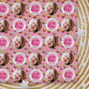 Custom Personalised Age Wrapping Paper - Lollipops