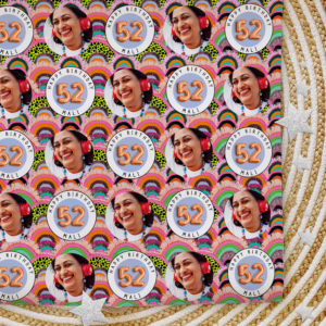 Custom Personalised Age Wrapping Paper - Crafty Rainbows
