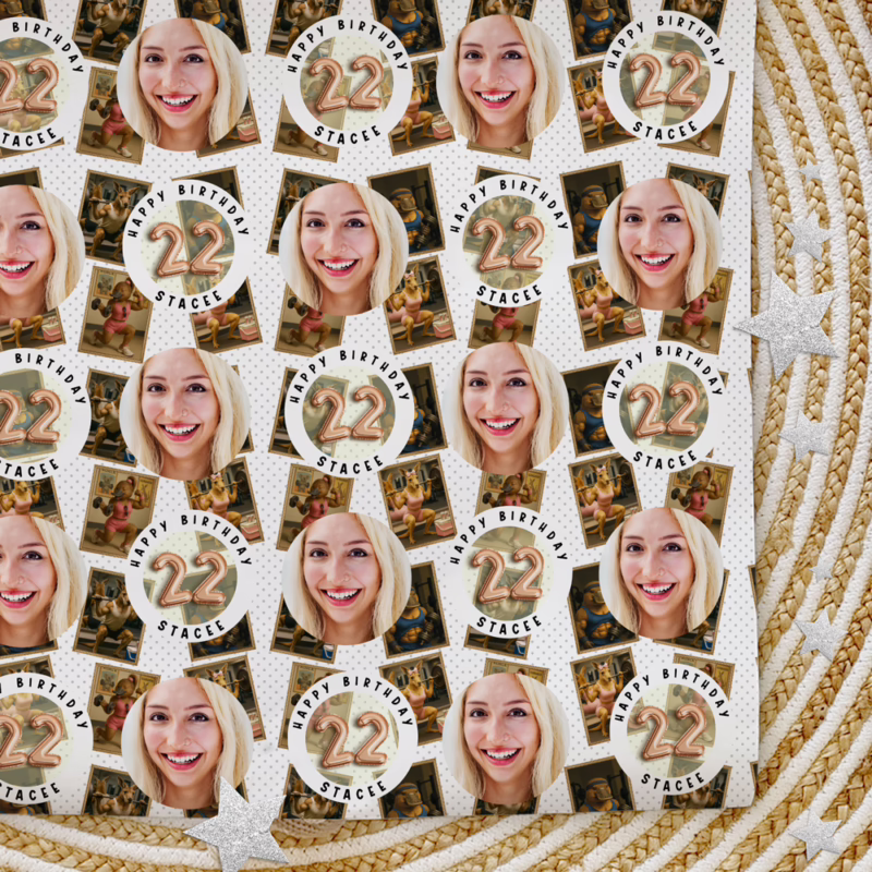 Custom Personalised Age Wrapping Paper - Aussie Animal Gym Junkies
