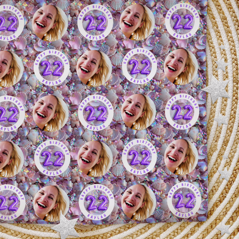 Custom Personalised Age Wrapping Paper - Mermaid