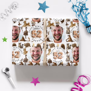 Custom Personalised Age Wrapping Paper - Aussie Animal Yoga