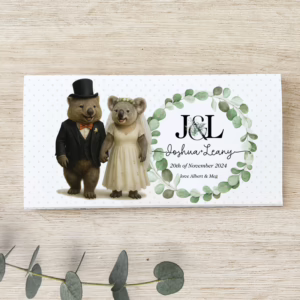 Custom Wedding Money Envelope Cards - Wombat & Koala