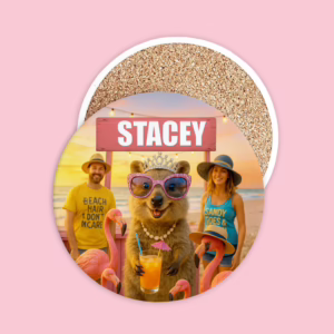 Ceramic Coaster - Beach Party Quokka