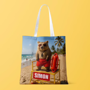 Canvas Tote Bag - Beach Party Wombat