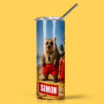 Stainless Steel Tumbler - Beach Party Wombat