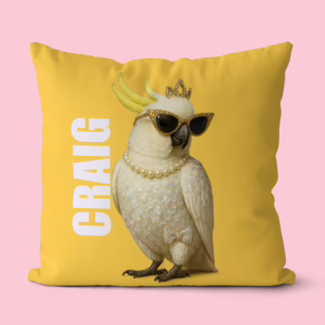Canvas Cushion - Glam Cockatoo