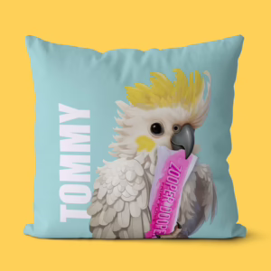 Canvas Cushion - Cockatoo