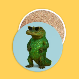 Ceramic Coaster - Glam Crocodile