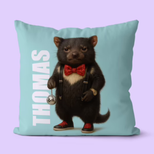 Canvas Cushion - Glam Tassie Devil