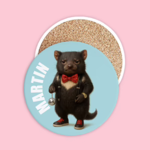 Ceramic Coaster - Glam Tassie Devil