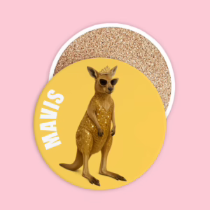 Ceramic Coaster - Glam Kangaroo