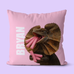 Canvas Cushion - Frilled Neck Lizard