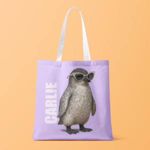 Canvas Tote Bag - Glam Penguin